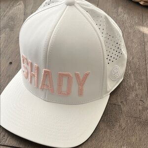 G/Fore- Golf White and Pink Hat- Cap with Embroidered Logo- like new